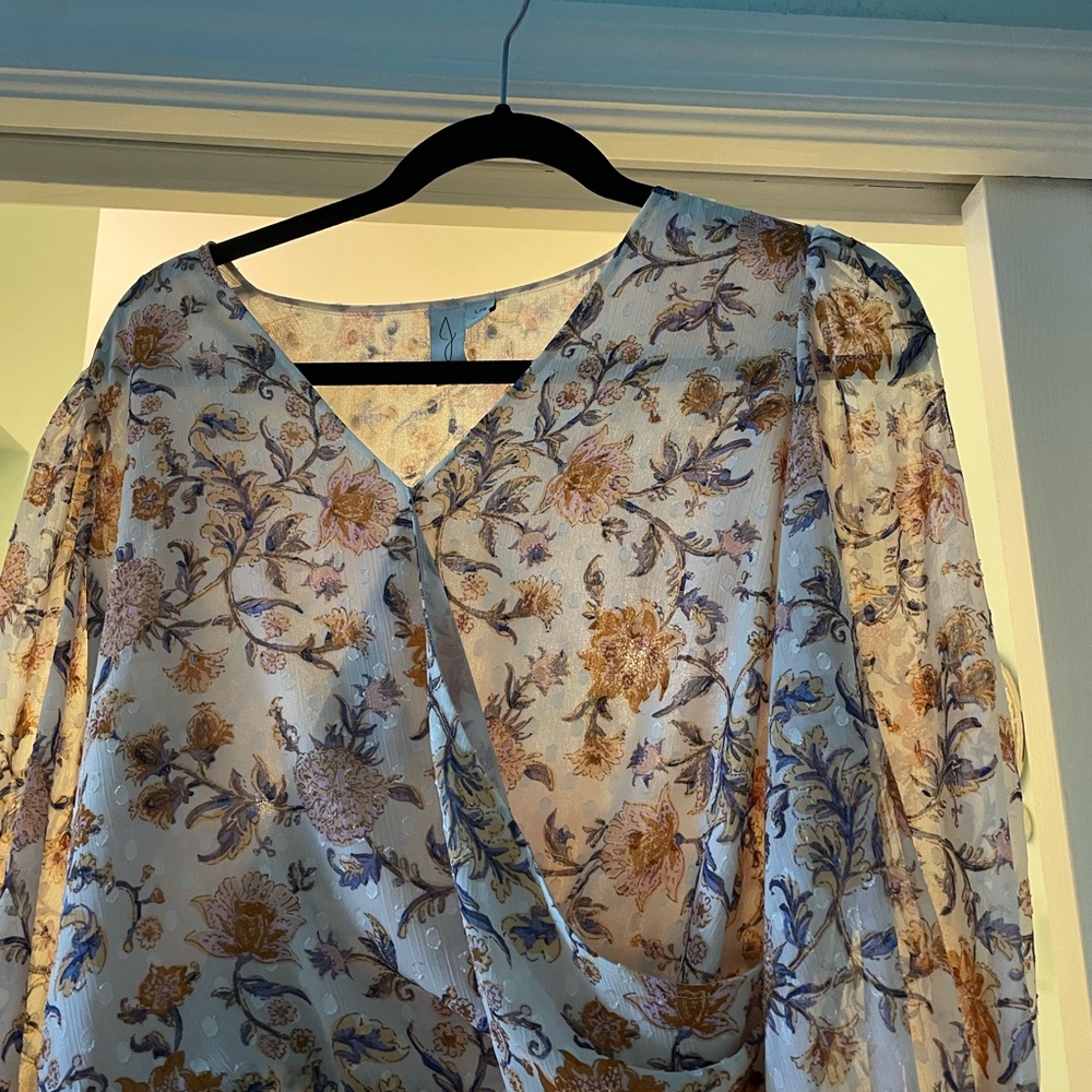 Joie Floral Wrap Blouse